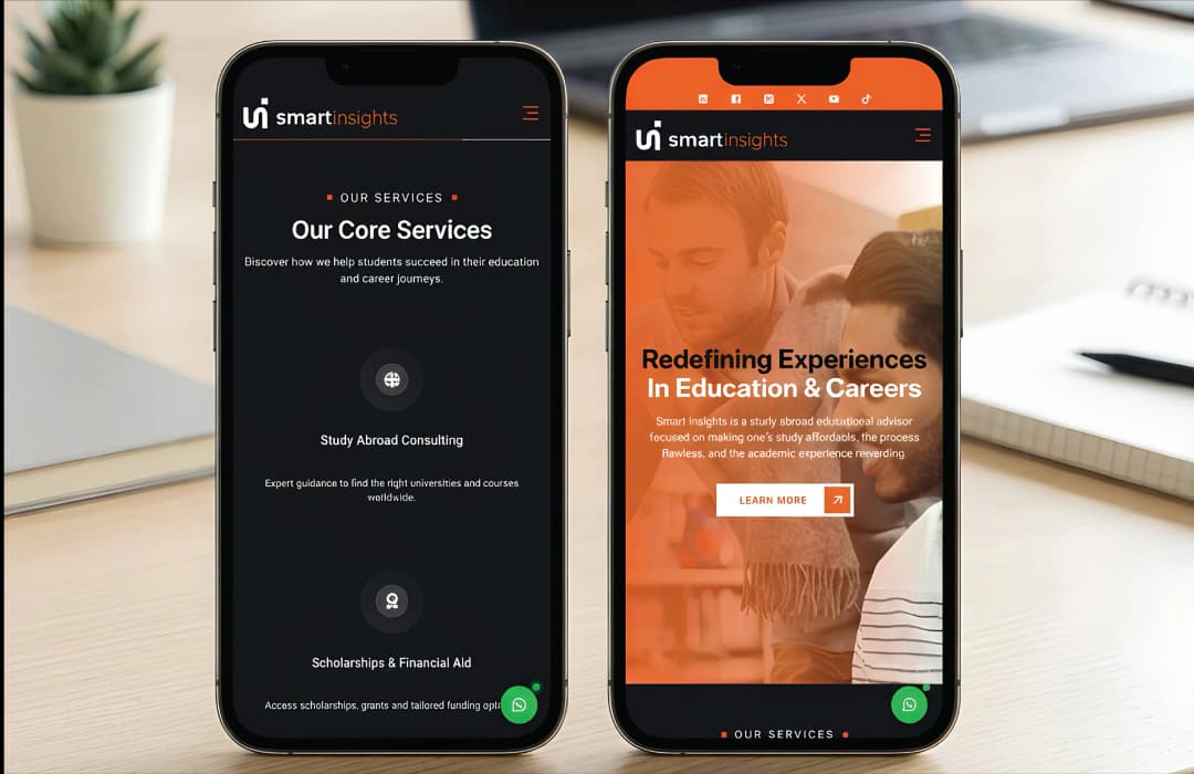 Smart Insights Website Launch: Building Credibility for a New Education Consultancy image 1